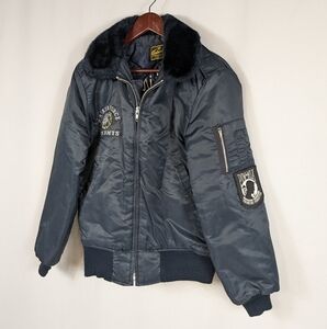 Timber King U.S. Air Force Flight Bomber Jacket Patches Vtg Size Small A021